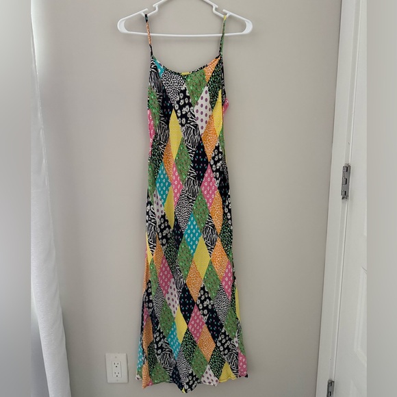RIXO PATCHWORK DRESS - Picture 3 of 5